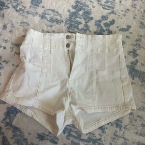 We The Free High Waist White Shorts